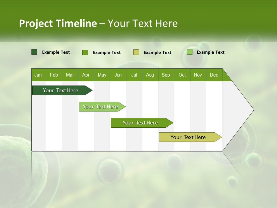 A Group Of Green Bubbles With A Green Background PowerPoint Template