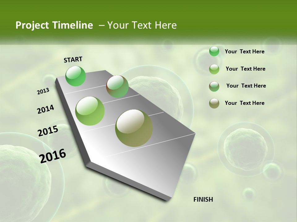 A Group Of Green Bubbles With A Green Background PowerPoint Template
