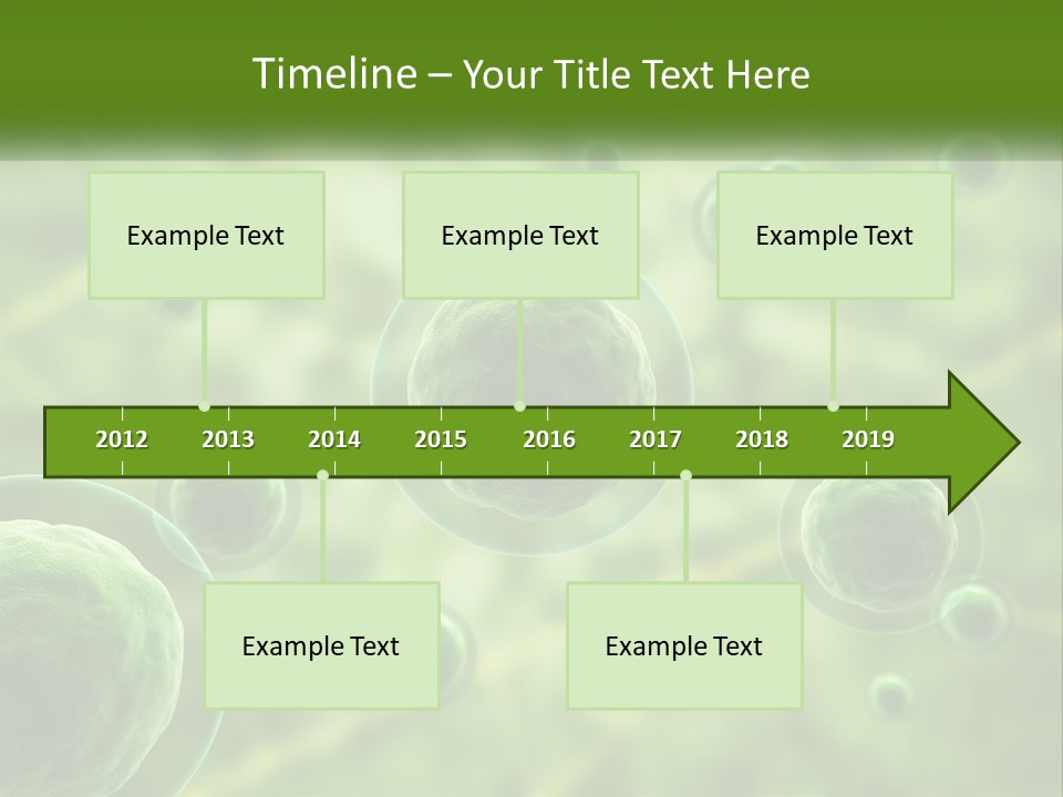 A Group Of Green Bubbles With A Green Background PowerPoint Template