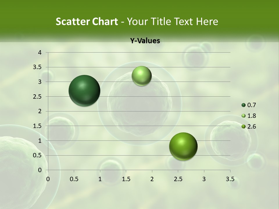 A Group Of Green Bubbles With A Green Background PowerPoint Template