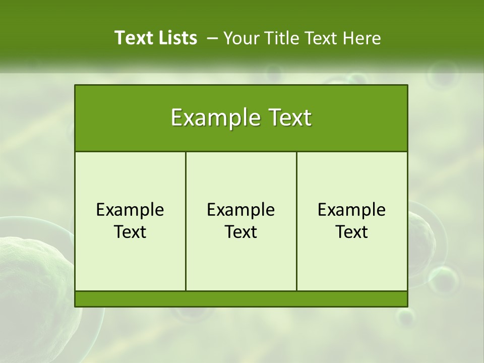 A Group Of Green Bubbles With A Green Background PowerPoint Template