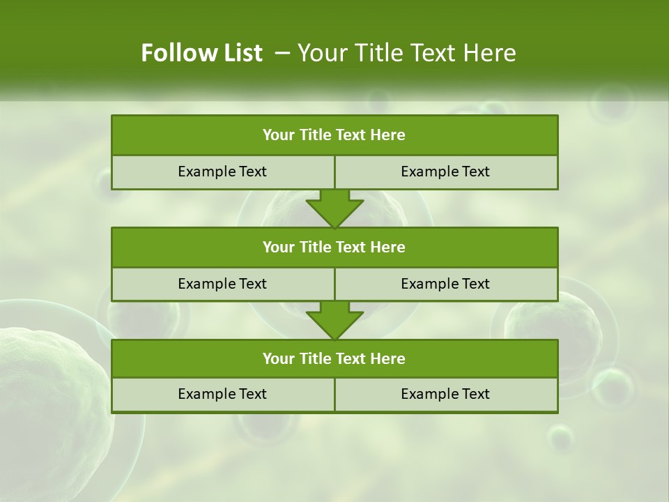 A Group Of Green Bubbles With A Green Background PowerPoint Template