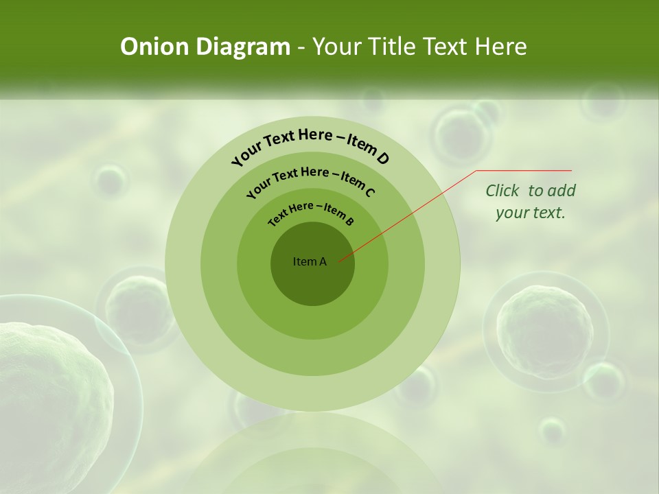 A Group Of Green Bubbles With A Green Background PowerPoint Template