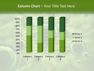A Group Of Green Bubbles With A Green Background PowerPoint Template