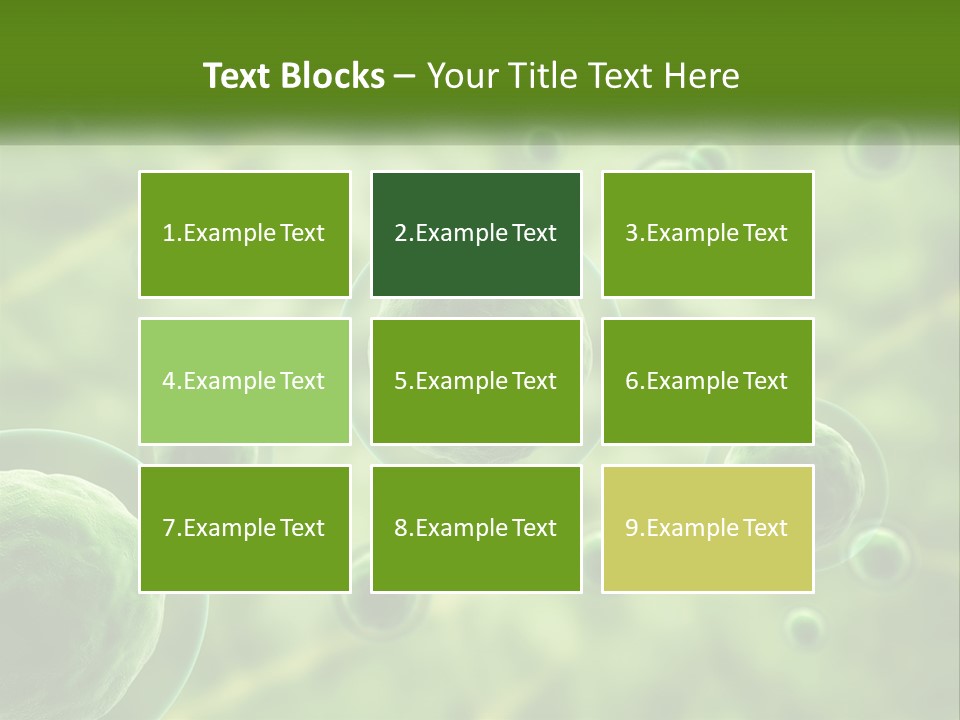 A Group Of Green Bubbles With A Green Background PowerPoint Template