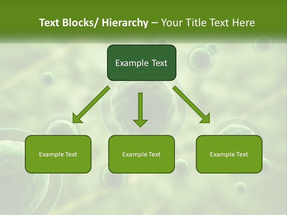 A Group Of Green Bubbles With A Green Background PowerPoint Template