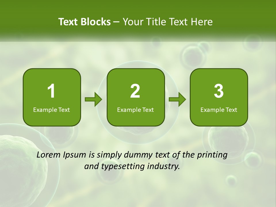 A Group Of Green Bubbles With A Green Background PowerPoint Template