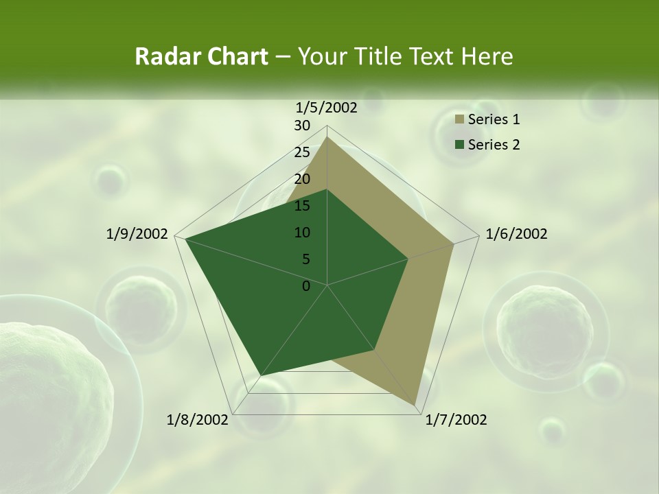 A Group Of Green Bubbles With A Green Background PowerPoint Template
