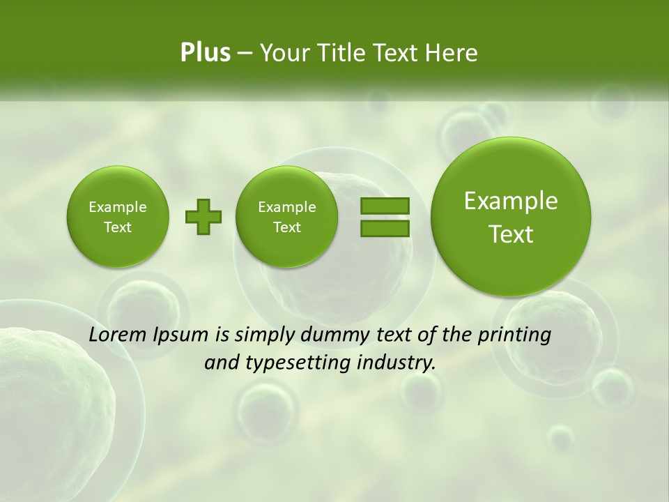 A Group Of Green Bubbles With A Green Background PowerPoint Template
