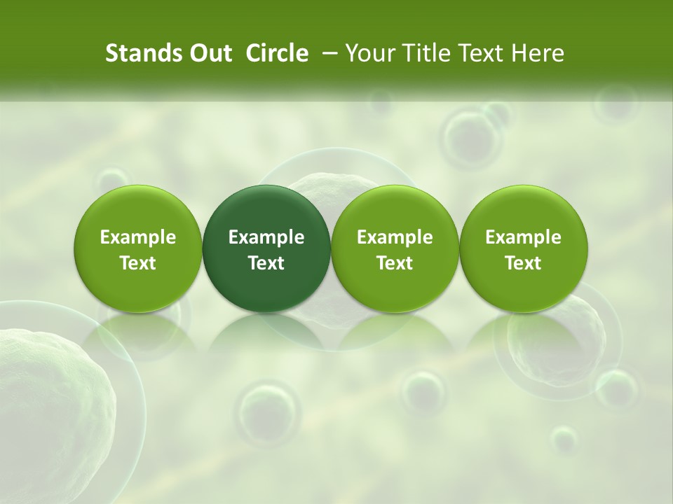 A Group Of Green Bubbles With A Green Background PowerPoint Template