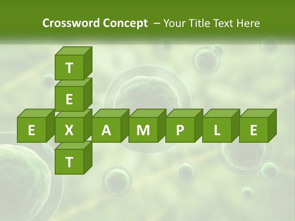 A Group Of Green Bubbles With A Green Background PowerPoint Template