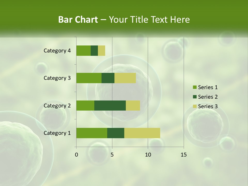 A Group Of Green Bubbles With A Green Background PowerPoint Template