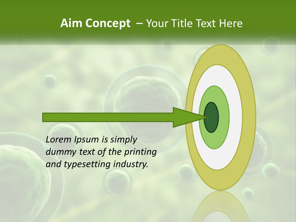 A Group Of Green Bubbles With A Green Background PowerPoint Template