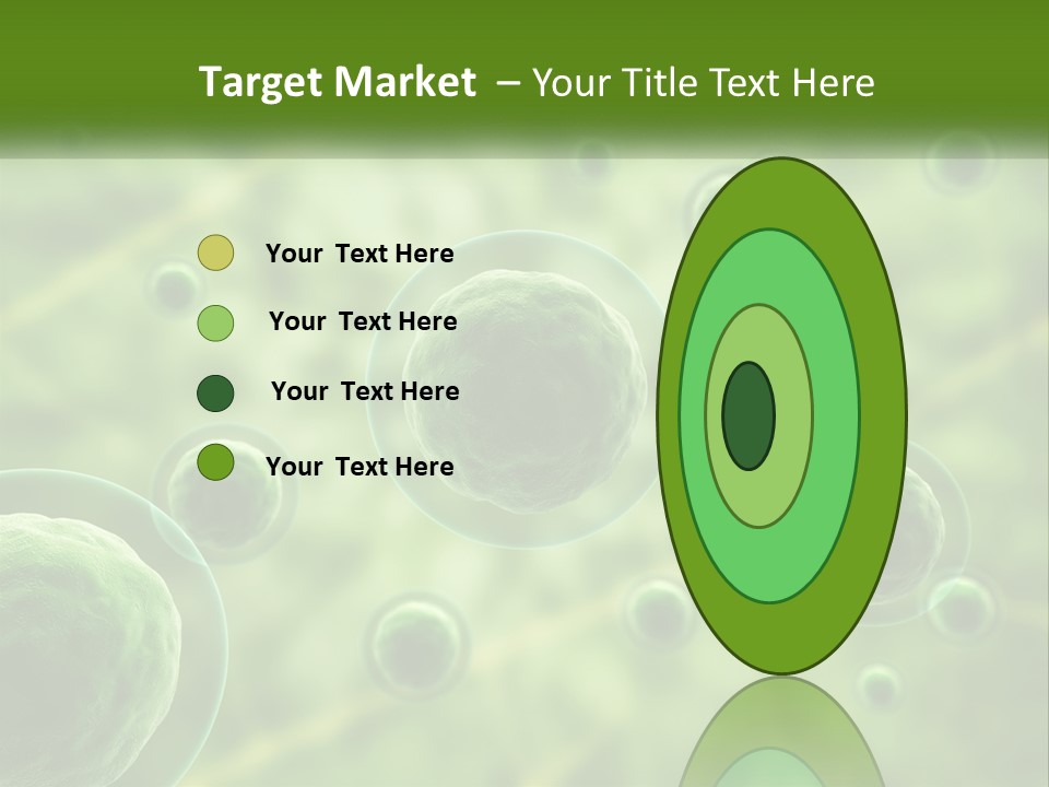 A Group Of Green Bubbles With A Green Background PowerPoint Template