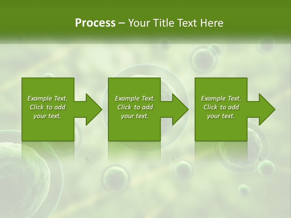 A Group Of Green Bubbles With A Green Background PowerPoint Template