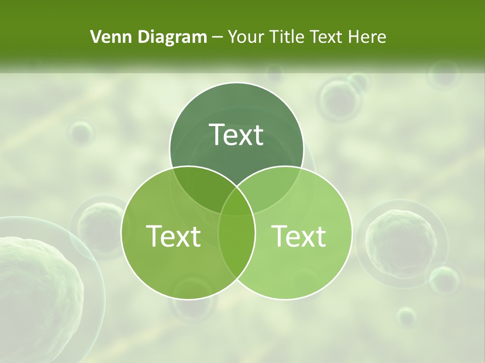 A Group Of Green Bubbles With A Green Background PowerPoint Template