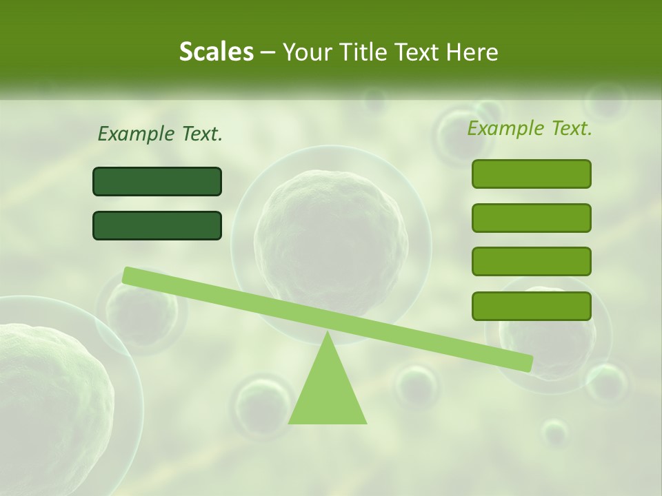 A Group Of Green Bubbles With A Green Background PowerPoint Template