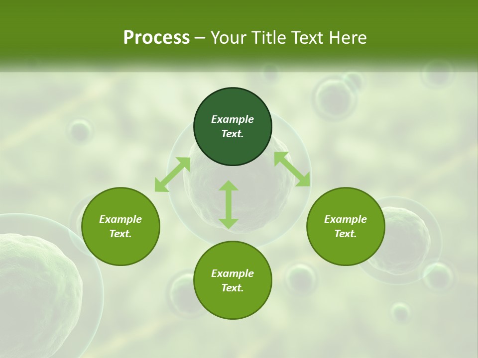 A Group Of Green Bubbles With A Green Background PowerPoint Template