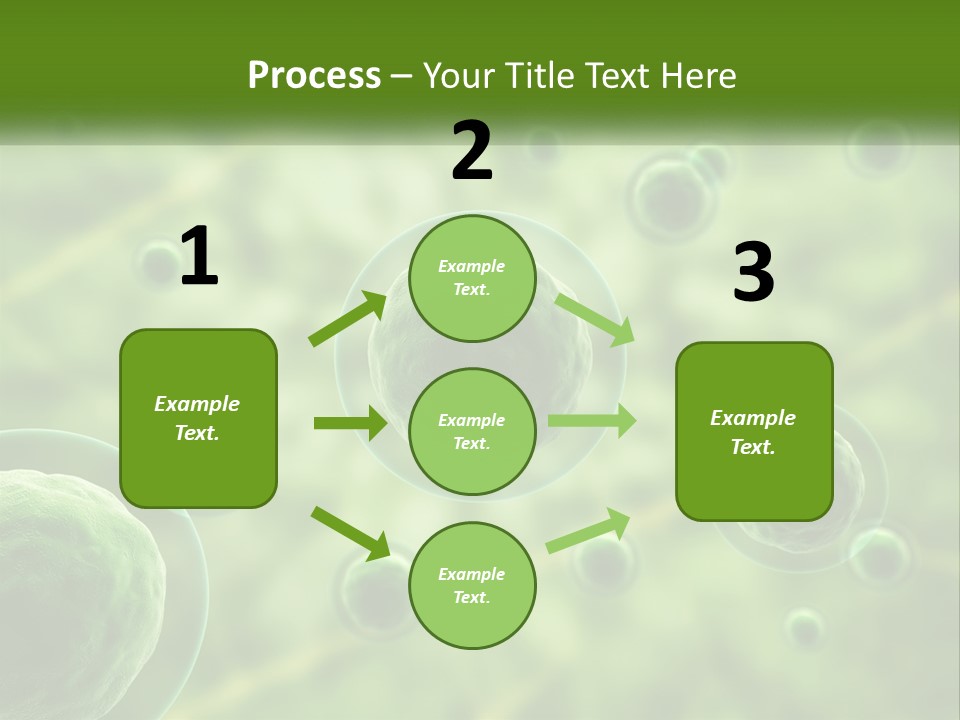 A Group Of Green Bubbles With A Green Background PowerPoint Template