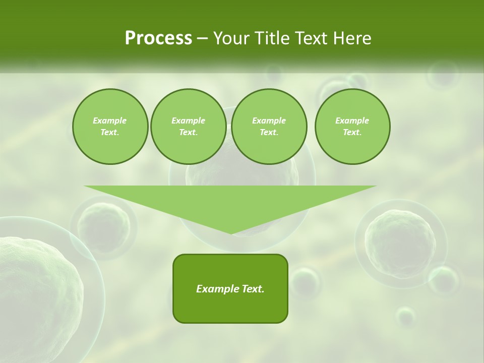 A Group Of Green Bubbles With A Green Background PowerPoint Template