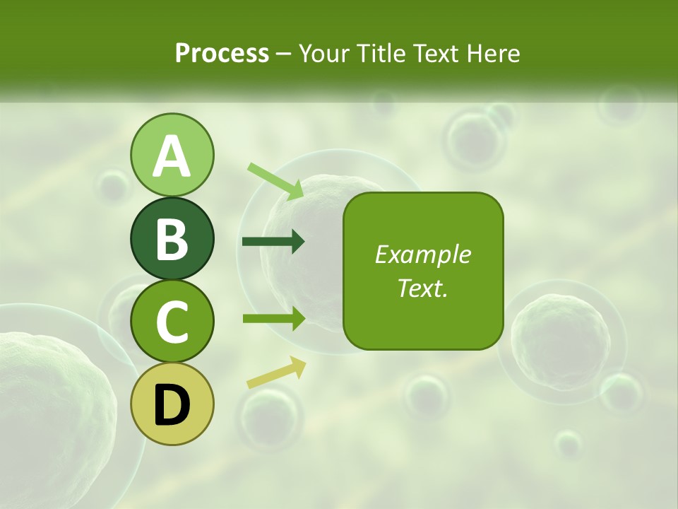 A Group Of Green Bubbles With A Green Background PowerPoint Template