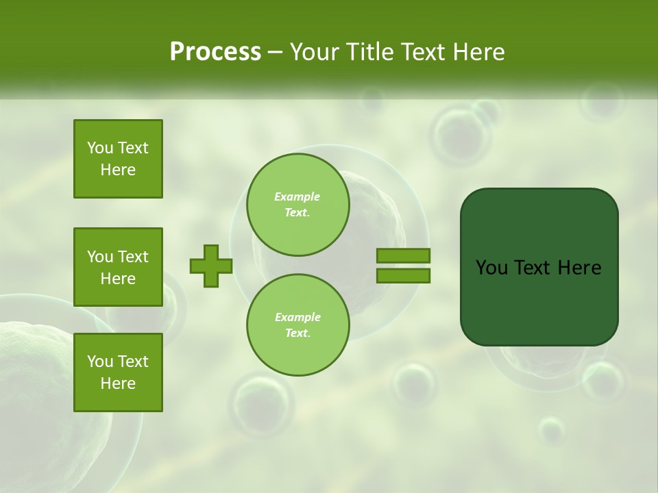 A Group Of Green Bubbles With A Green Background PowerPoint Template