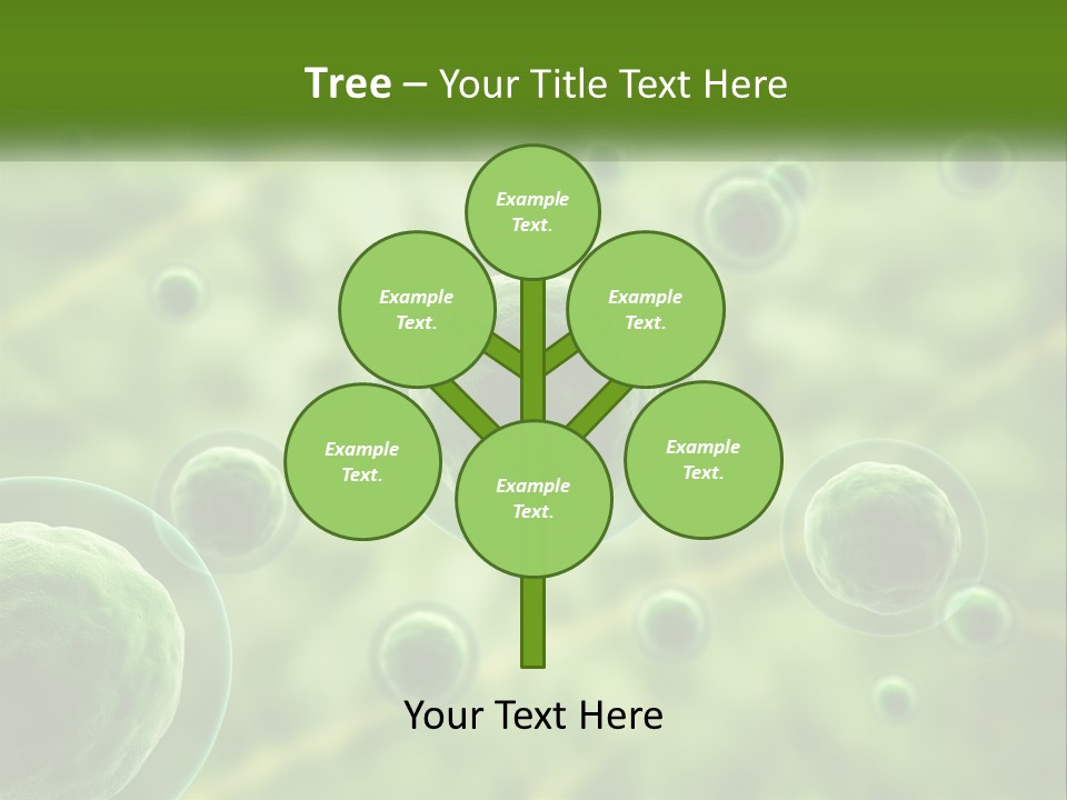 A Group Of Green Bubbles With A Green Background PowerPoint Template
