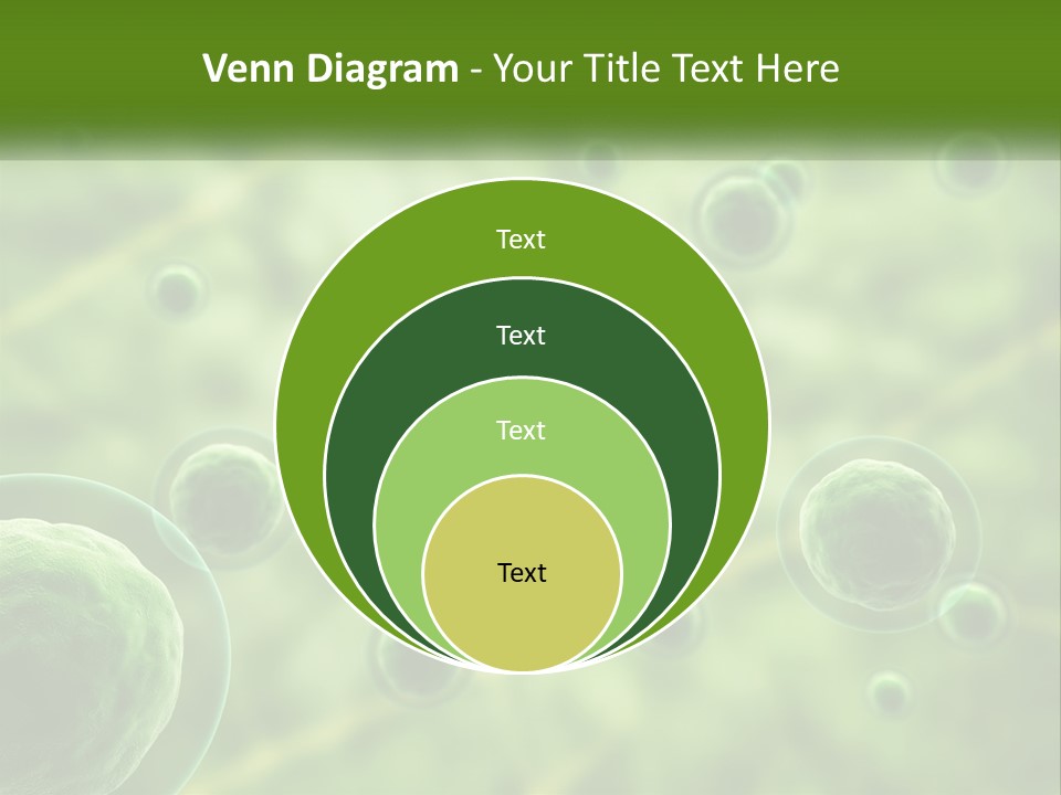 A Group Of Green Bubbles With A Green Background PowerPoint Template