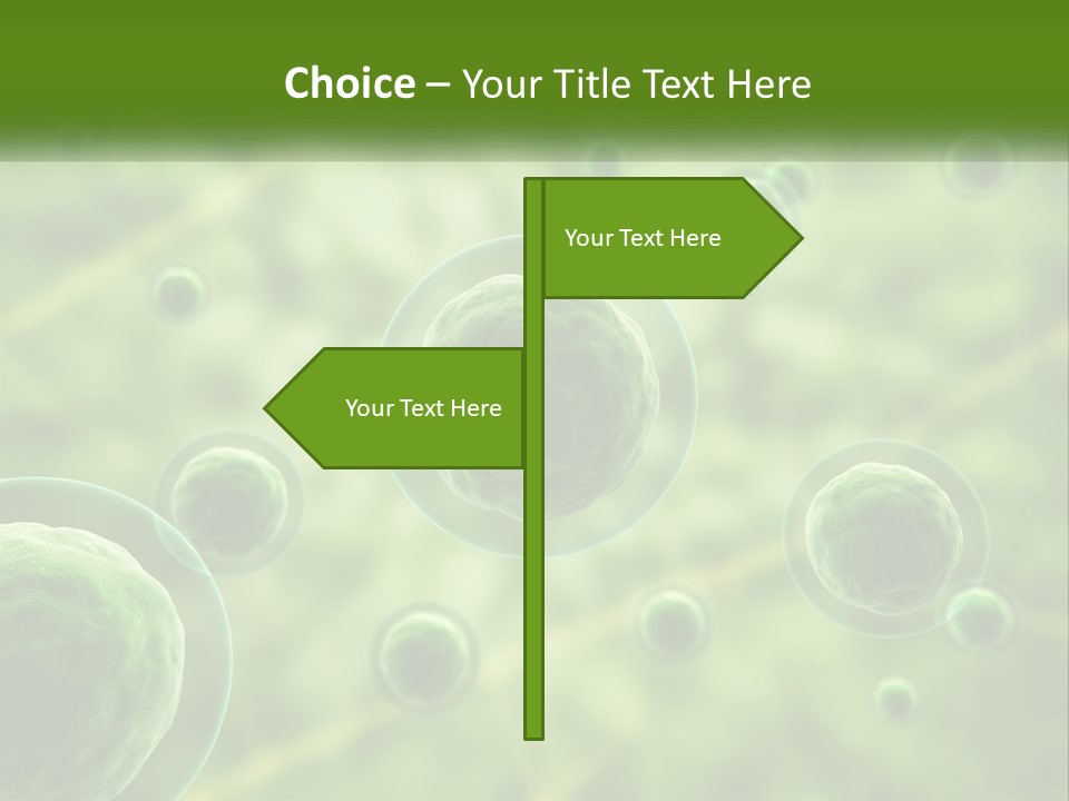 A Group Of Green Bubbles With A Green Background PowerPoint Template