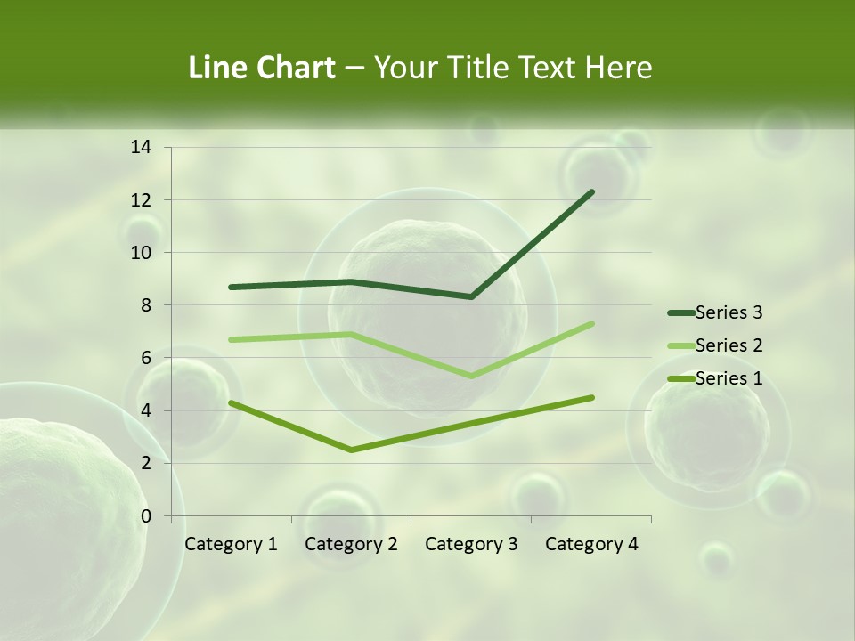 A Group Of Green Bubbles With A Green Background PowerPoint Template