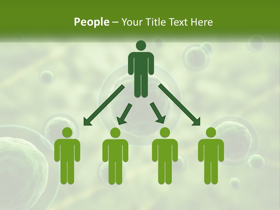 A Group Of Green Bubbles With A Green Background PowerPoint Template