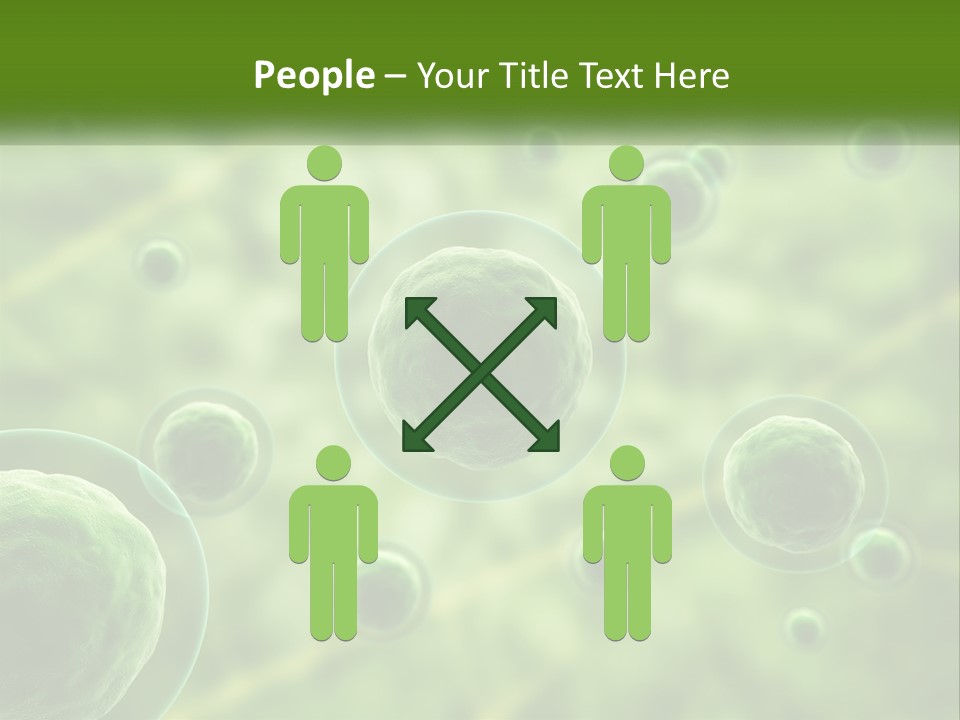 A Group Of Green Bubbles With A Green Background PowerPoint Template