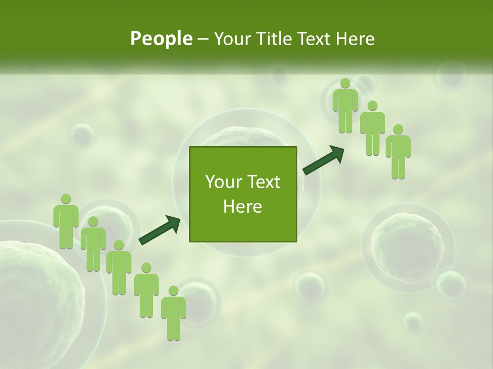 A Group Of Green Bubbles With A Green Background PowerPoint Template