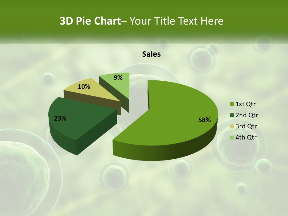 A Group Of Green Bubbles With A Green Background PowerPoint Template