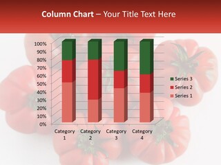 A Group Of Tomatoes On A White Surface PowerPoint Template