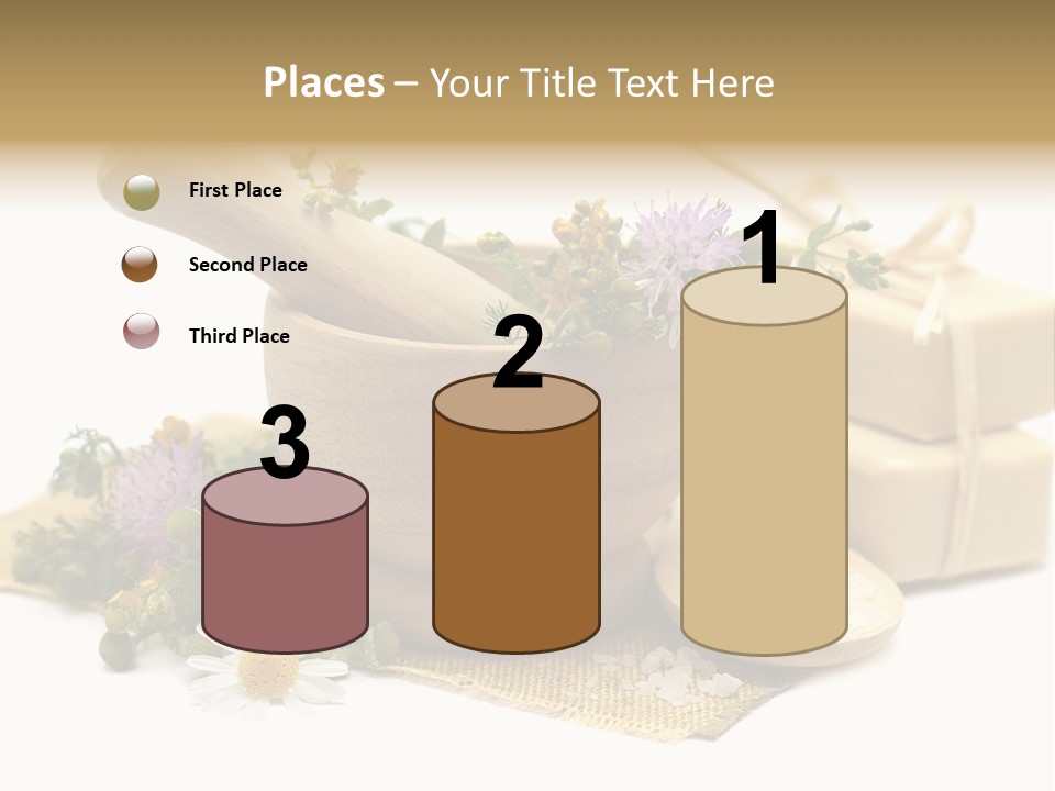 A Mortar, Mortars, And Flowers In A Mortar Bowl Powerpoint Template PowerPoint Template