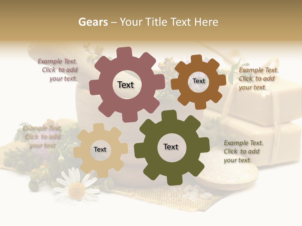 A Mortar, Mortars, And Flowers In A Mortar Bowl Powerpoint Template PowerPoint Template