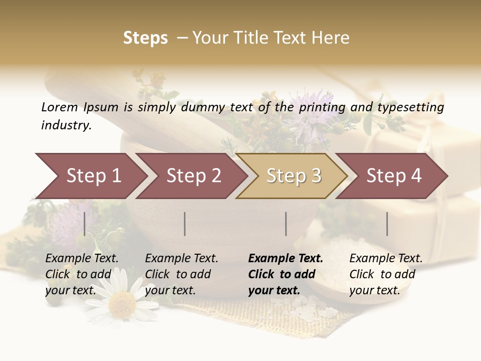 A Mortar, Mortars, And Flowers In A Mortar Bowl Powerpoint Template PowerPoint Template