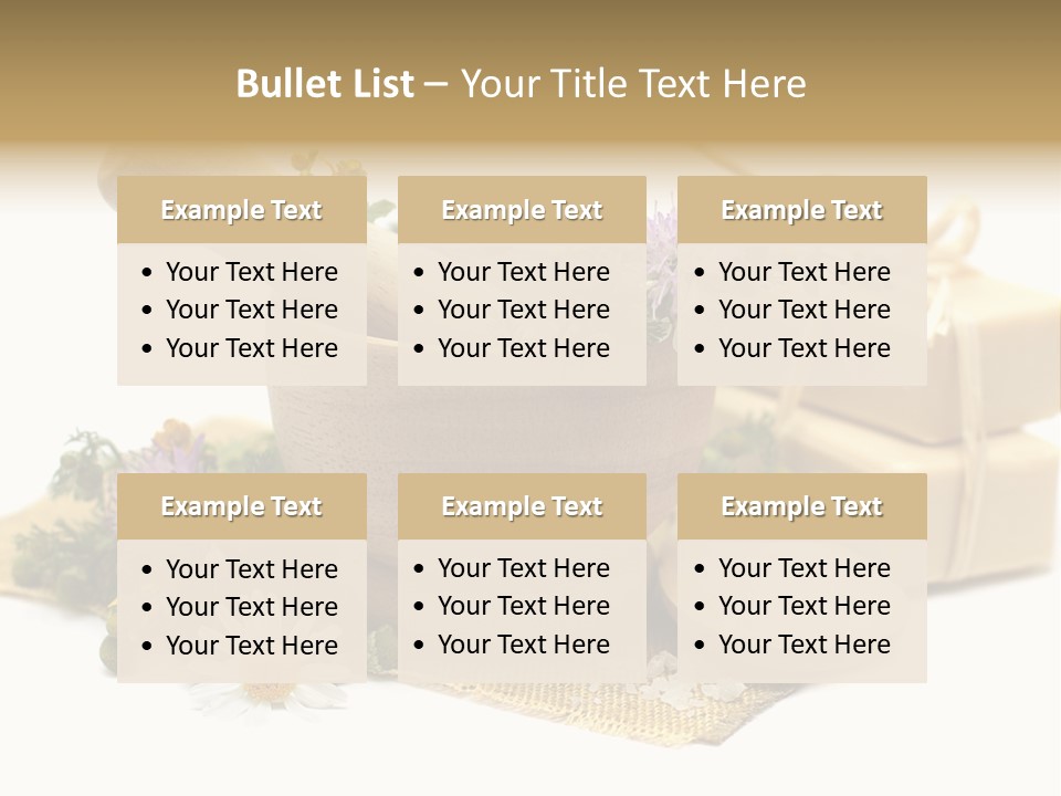 A Mortar, Mortars, And Flowers In A Mortar Bowl Powerpoint Template PowerPoint Template