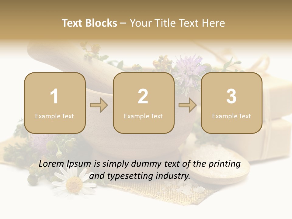 A Mortar, Mortars, And Flowers In A Mortar Bowl Powerpoint Template PowerPoint Template