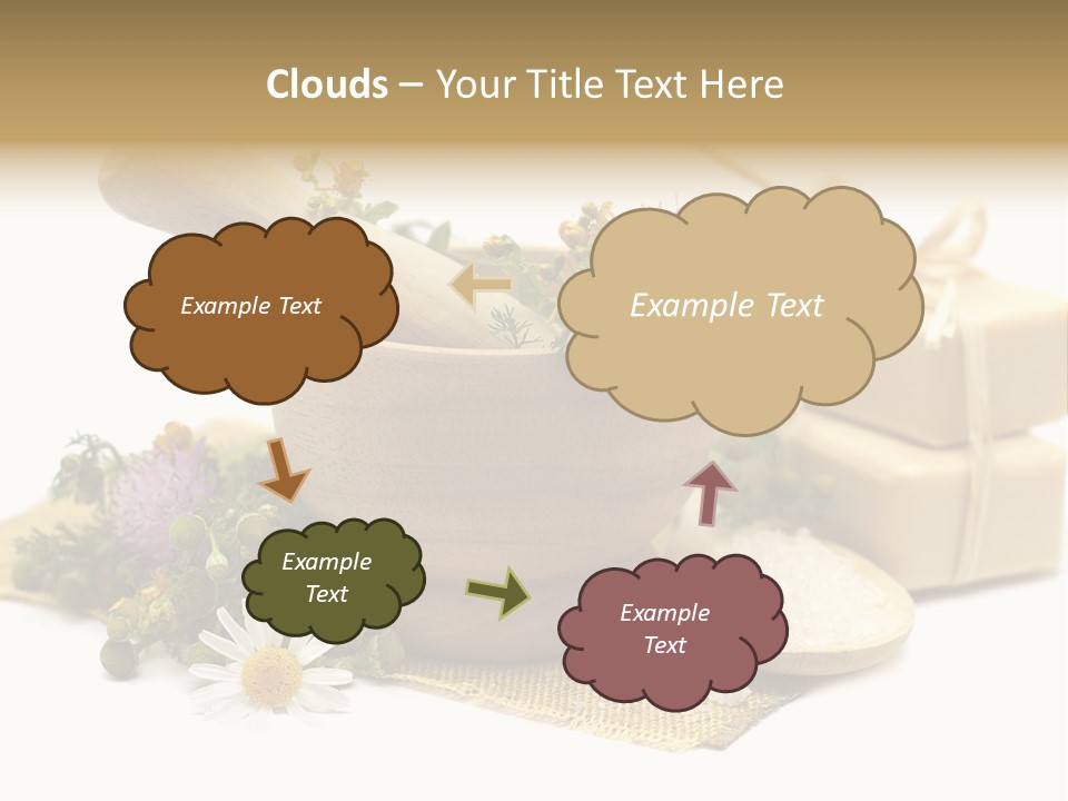 A Mortar, Mortars, And Flowers In A Mortar Bowl Powerpoint Template PowerPoint Template