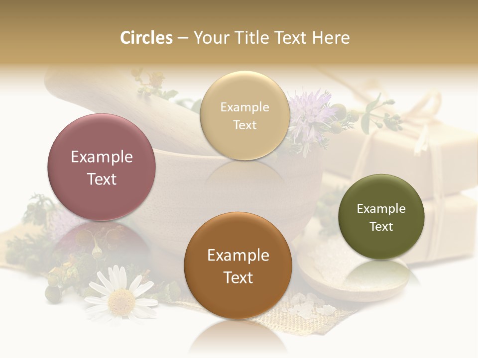 A Mortar, Mortars, And Flowers In A Mortar Bowl Powerpoint Template PowerPoint Template