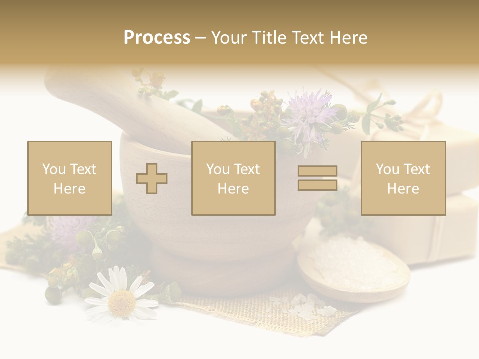 A Mortar, Mortars, And Flowers In A Mortar Bowl Powerpoint Template PowerPoint Template