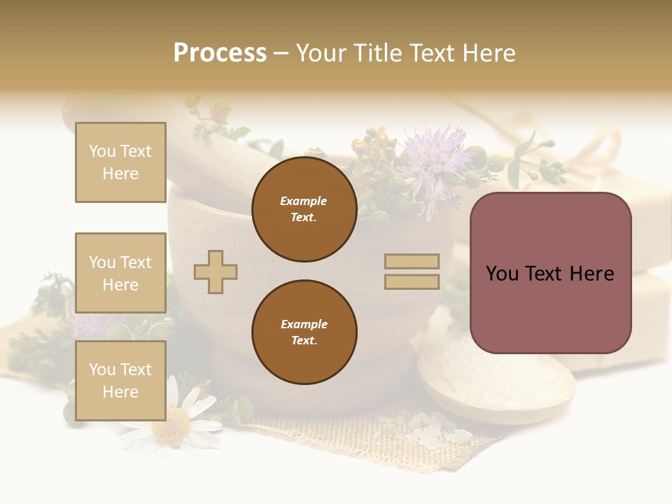 A Mortar, Mortars, And Flowers In A Mortar Bowl Powerpoint Template PowerPoint Template