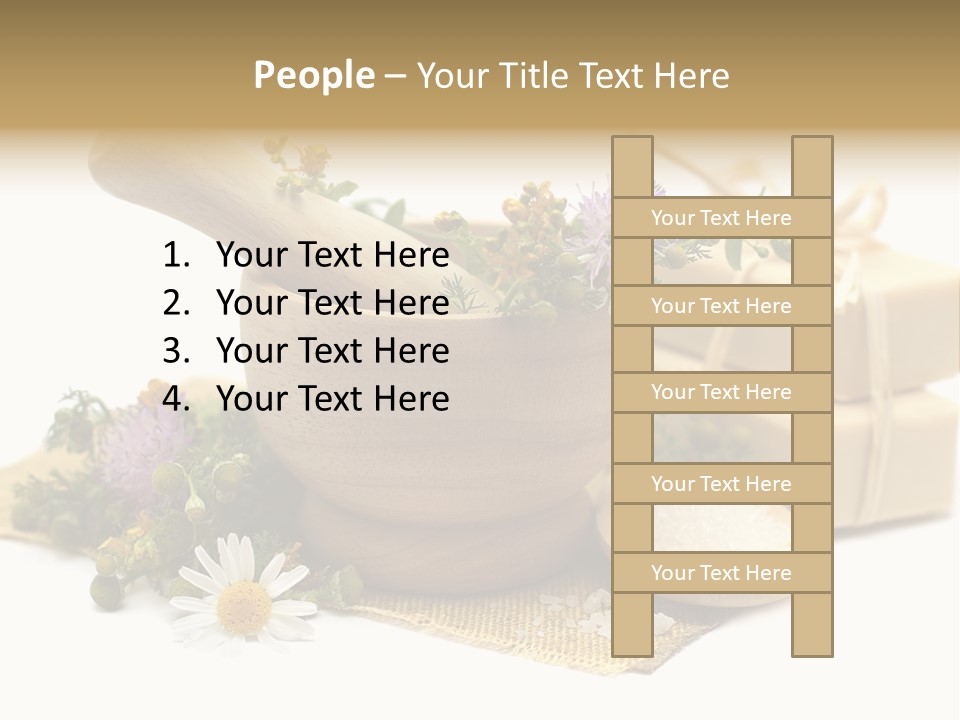 A Mortar, Mortars, And Flowers In A Mortar Bowl Powerpoint Template PowerPoint Template