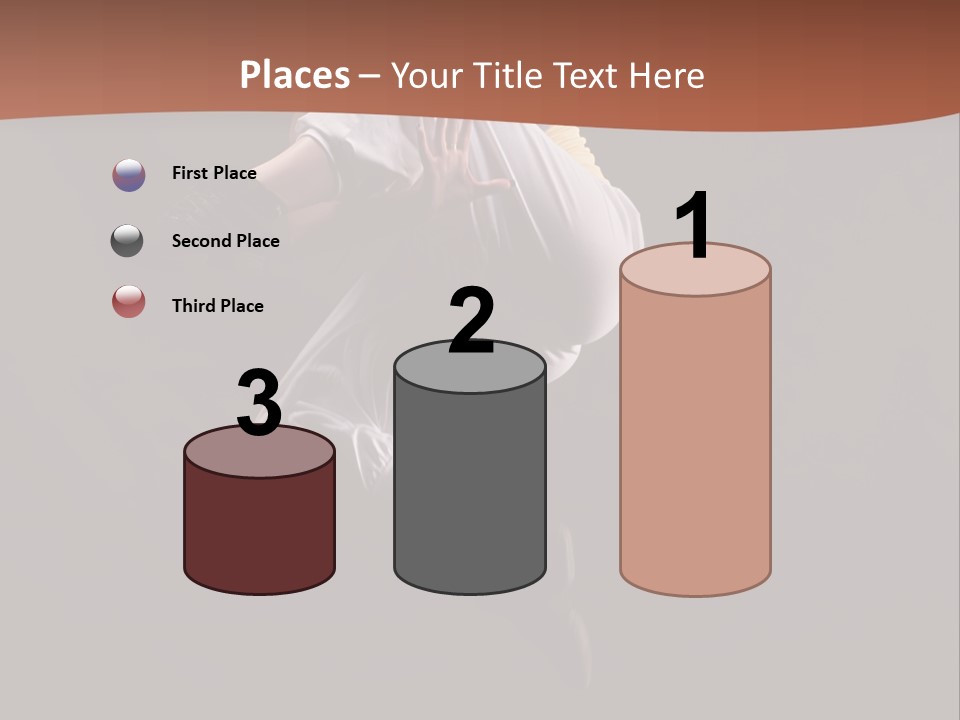 A Woman Jumping In The Air With Her Arms Outstretched PowerPoint Template