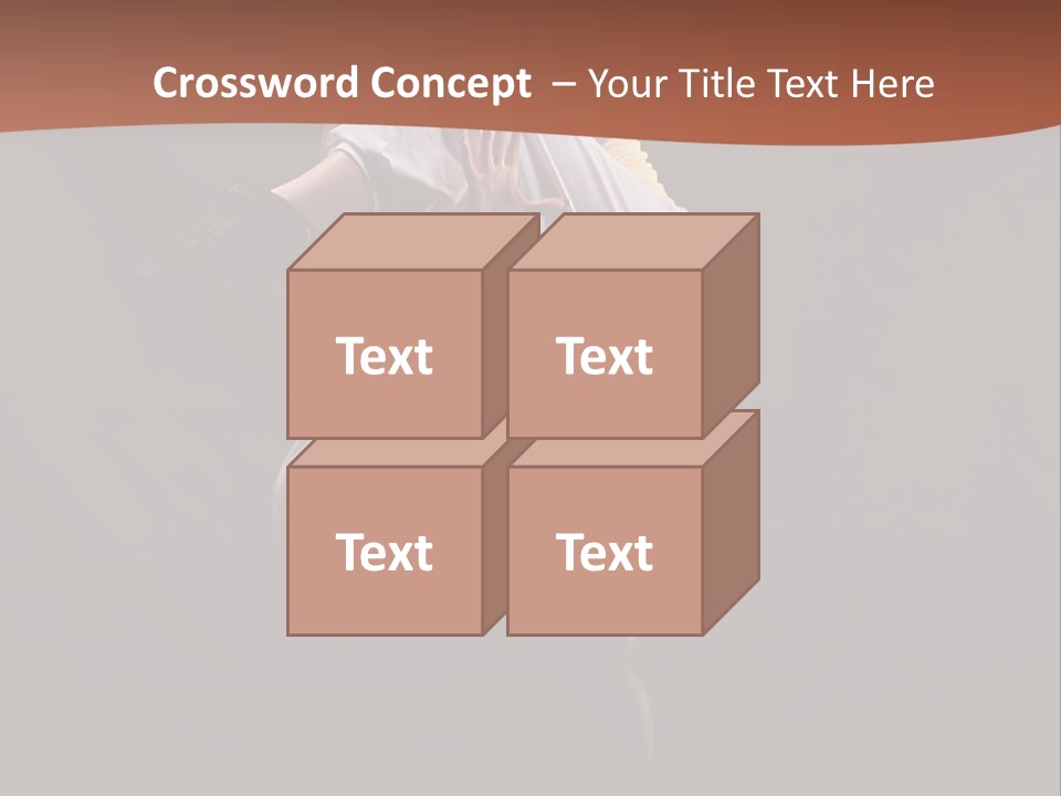 A Woman Jumping In The Air With Her Arms Outstretched PowerPoint Template