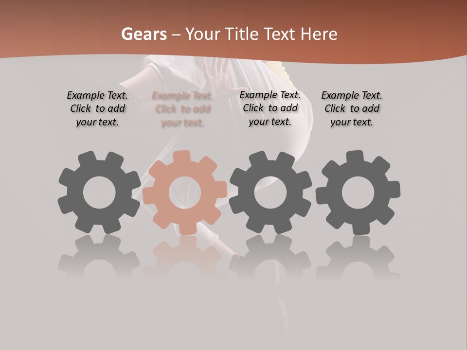 A Woman Jumping In The Air With Her Arms Outstretched PowerPoint Template