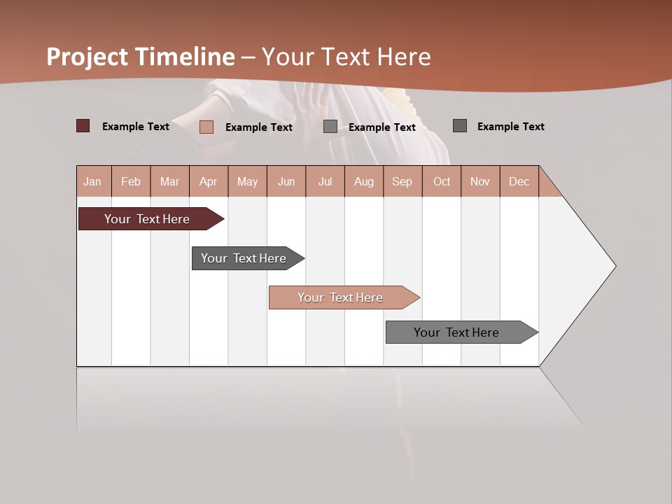 A Woman Jumping In The Air With Her Arms Outstretched PowerPoint Template