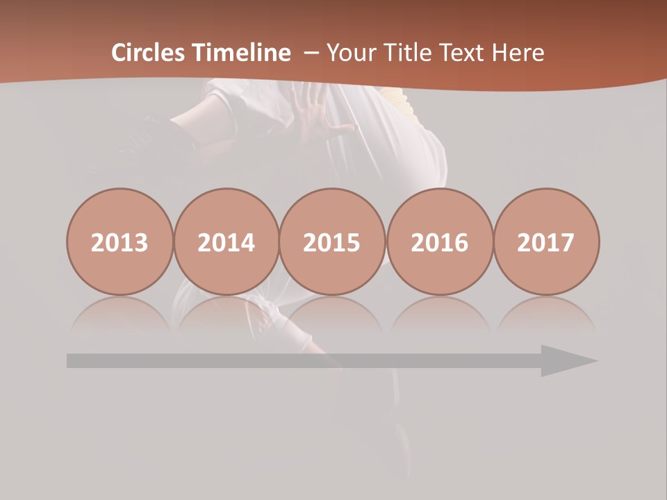 A Woman Jumping In The Air With Her Arms Outstretched PowerPoint Template